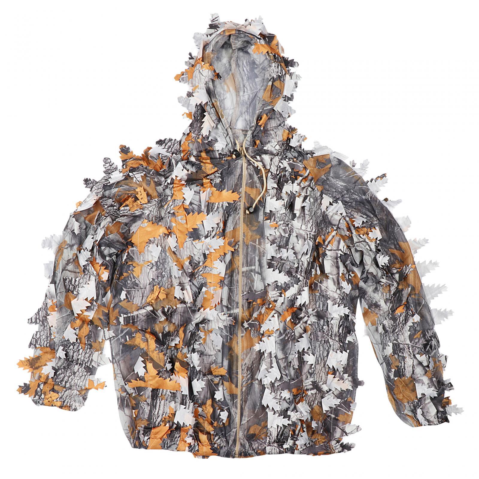 Outdoor Adventure Farm - 3D-Blätter Ghillie-Anzug-Set: Atmungsaktive Waldjacke mit Hose
