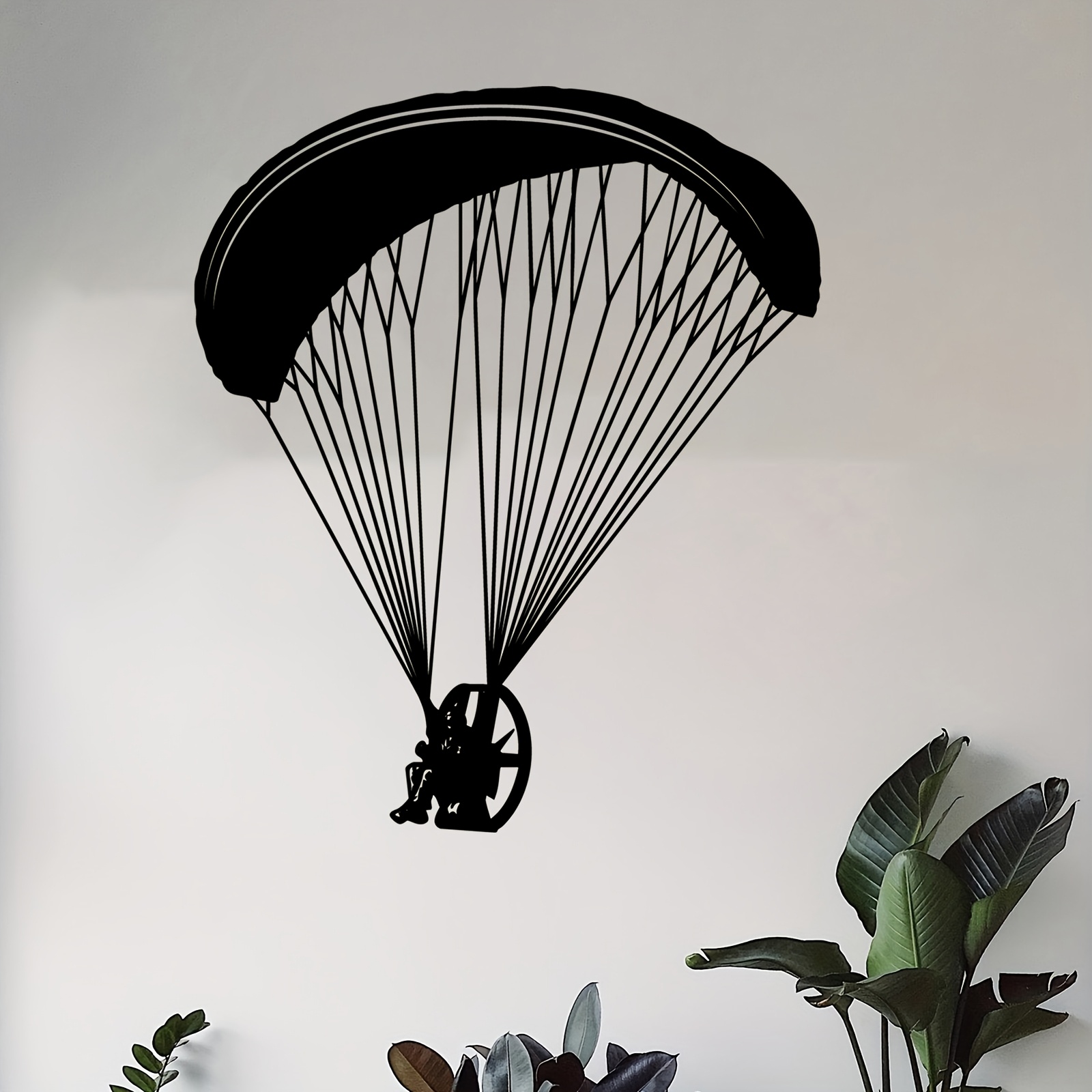 Outdoor Adventure Brands - Marken-Metallwandkunst: Fallschirmspringer-Motiv, Lebendige Abenteuer-Dekoration, Geschenk für