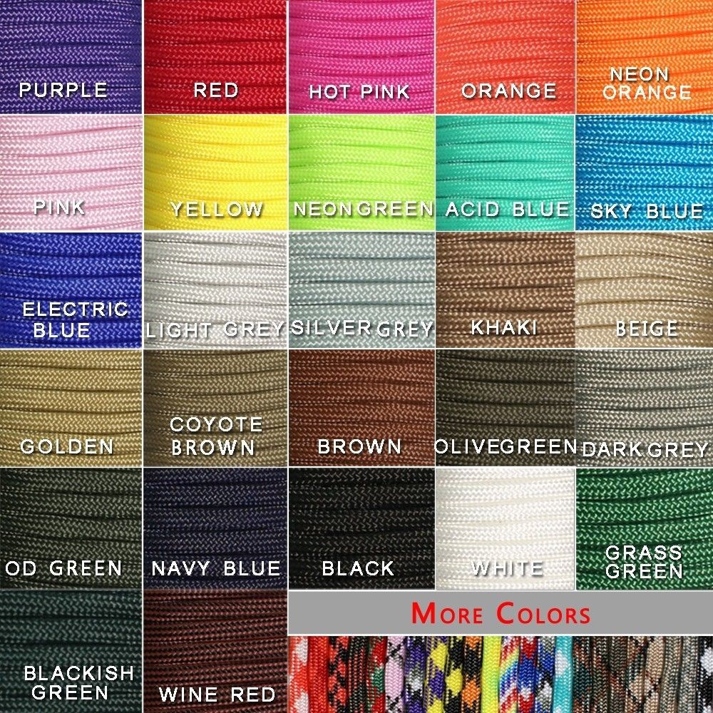 Paracord 550 Feet - 1 Stück 550 Paracord Fallschirmschnur Lanyard