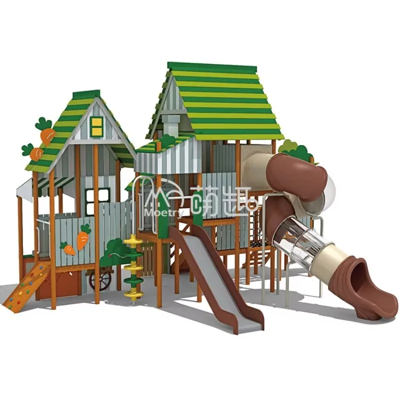 Outdoor Adventure Farm - Moetry Kids Carrot Factory Themed Outdoor-Spielhaus