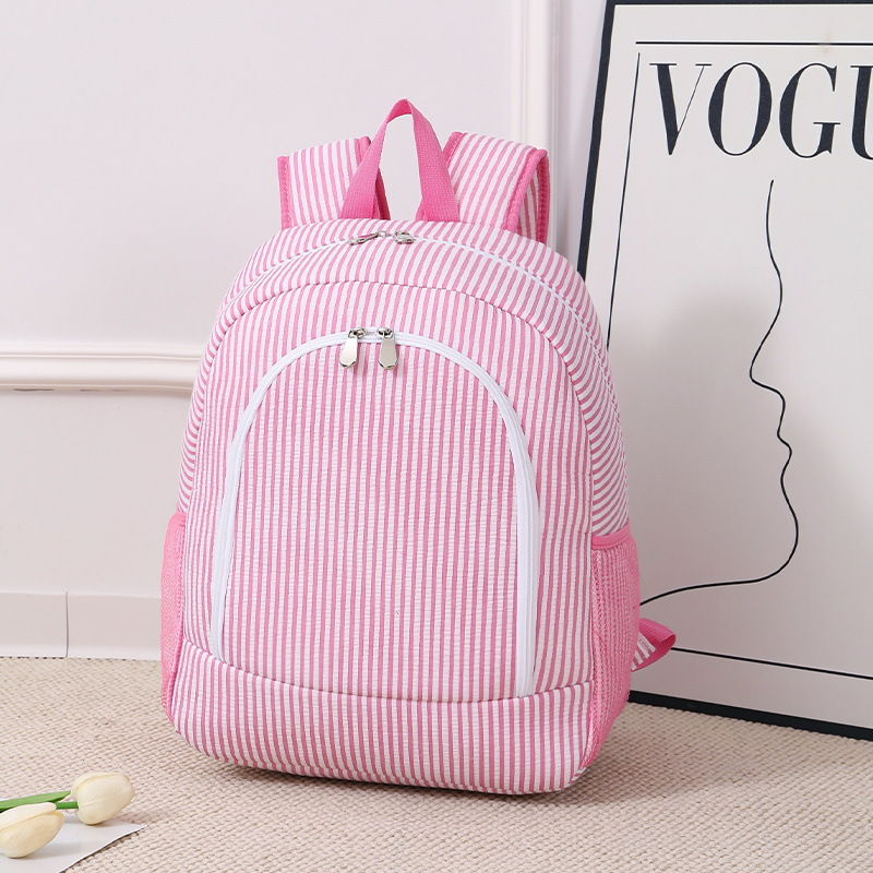 Outdoor Adventure Books - Neuer rosa gestreifter Rucksack mit großem
