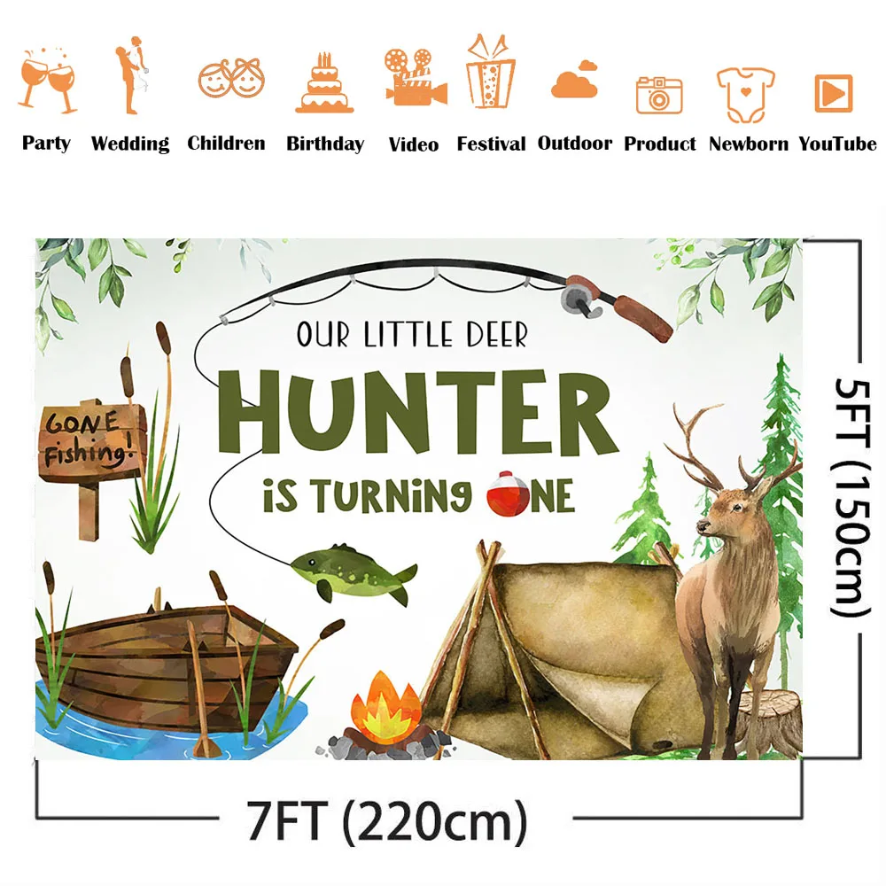 Jagd Angeln Geburtstag Hinterg – Outdoor Adventure Background Bewertung und Preis